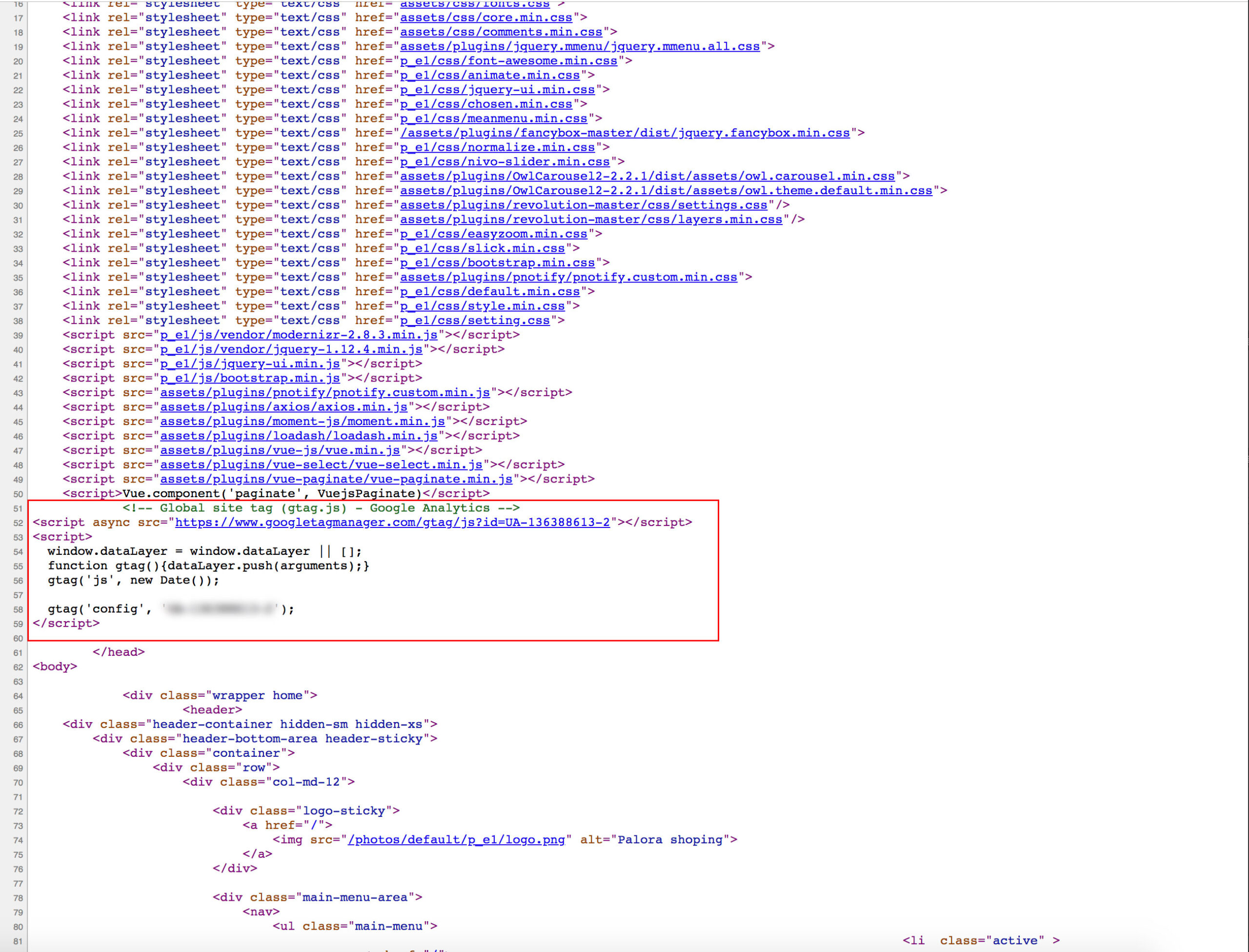 google analytics tracking code on websource scaled 1