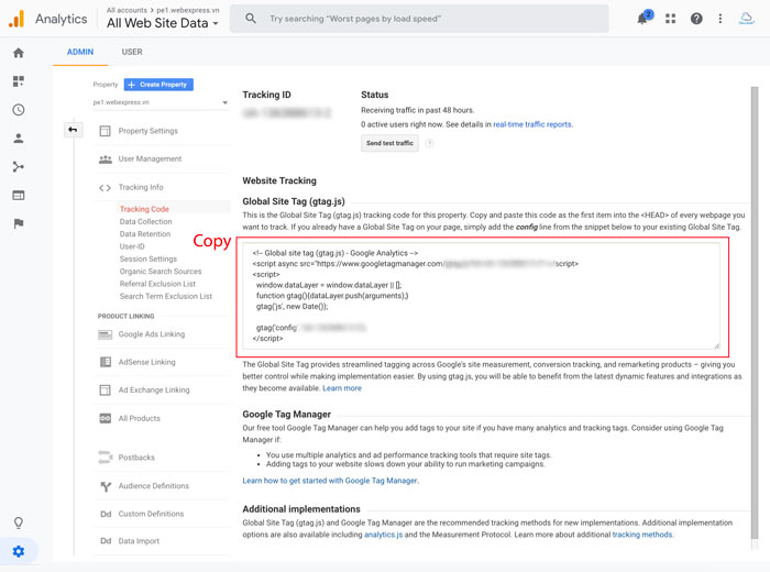 google analytics tracking code